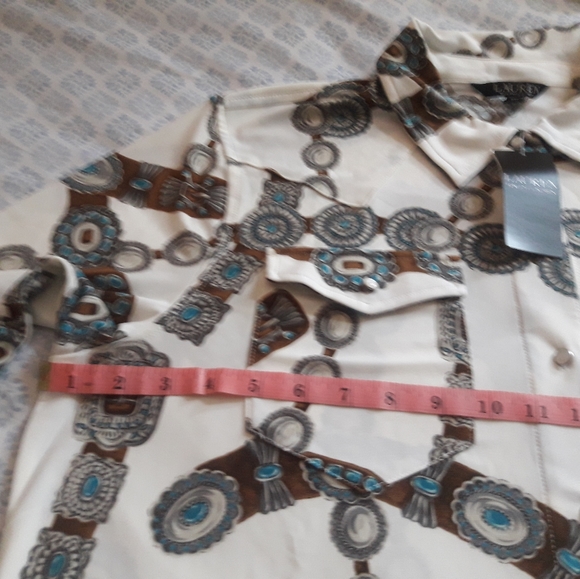 RALPH LAUREN printed top with button front - Picture 6 of 12